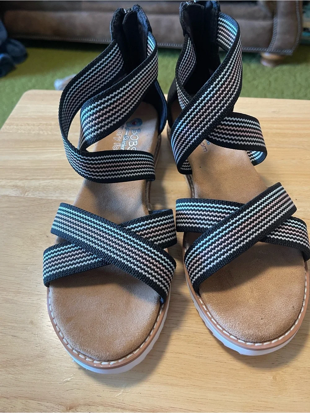 Skechers Desert Kiss Stretch Strapping Sandals-Desert Nights-Black 8.5